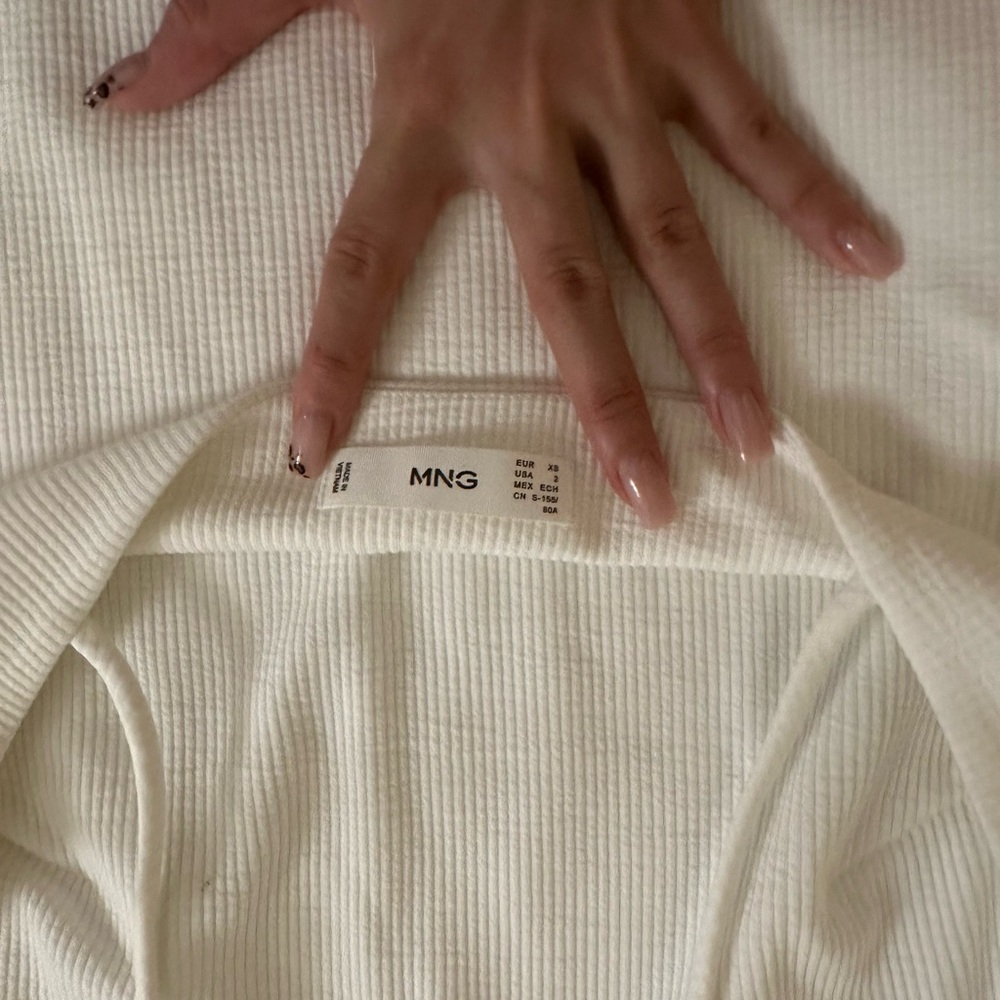 Mango Cream Ribbed Knit Top - Picture 3 of 3